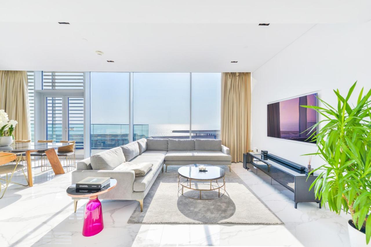 Luxe 3 Bedroom Oceanfront Apartment In The Heart Of Bluewaters Island Dubaj Zewnętrze zdjęcie