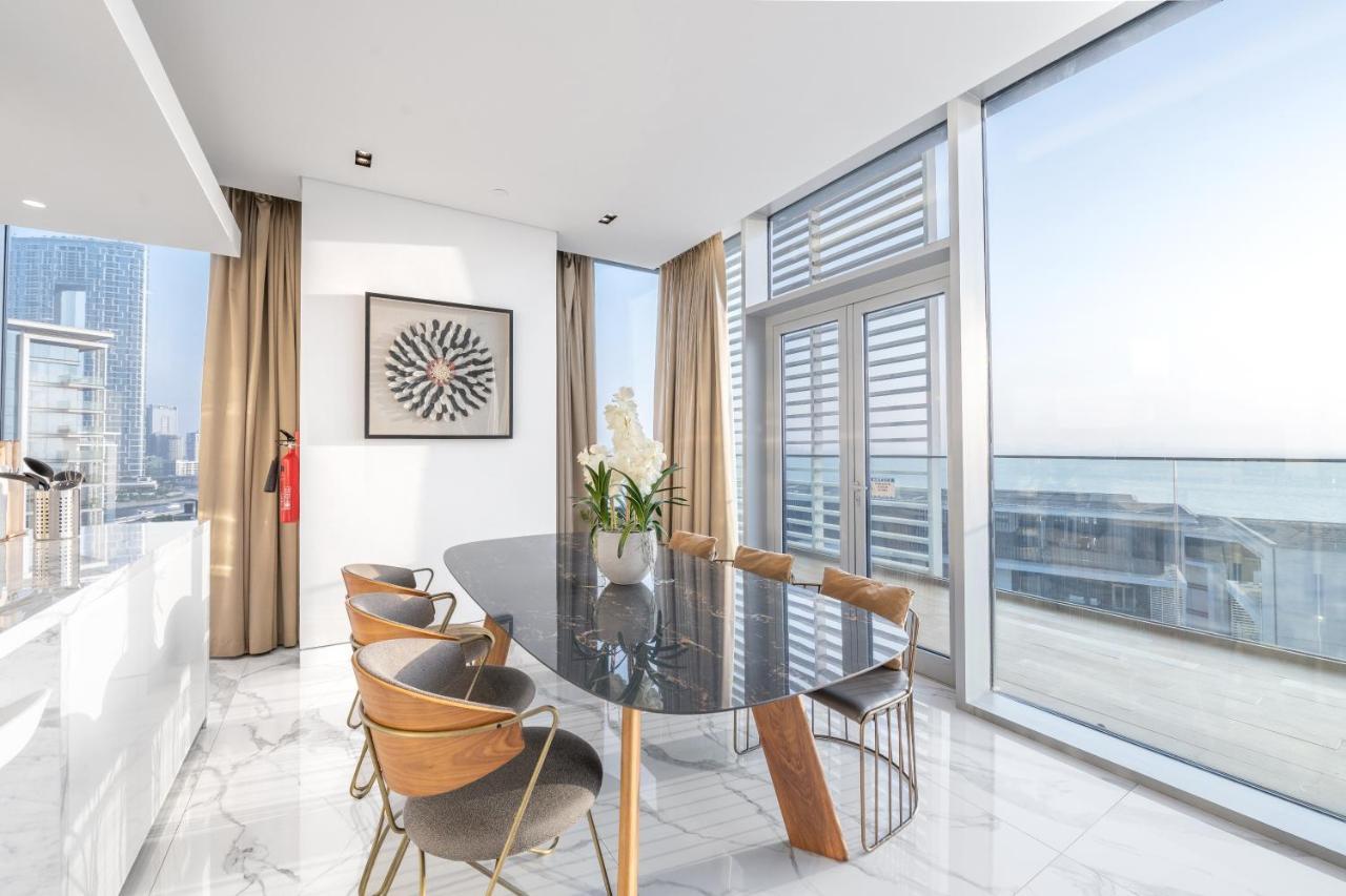 Luxe 3 Bedroom Oceanfront Apartment In The Heart Of Bluewaters Island Dubaj Zewnętrze zdjęcie